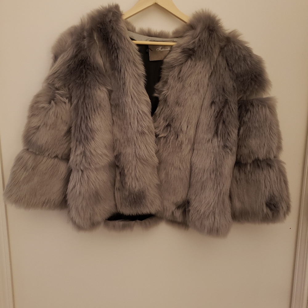 Faux fur coat